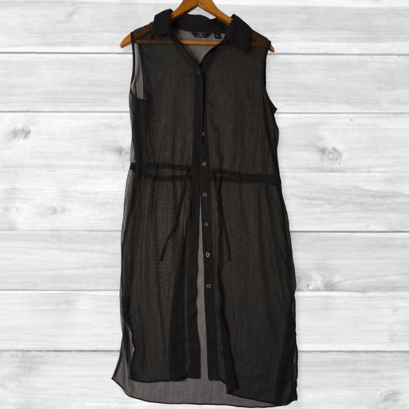 G by Giuliana Women's Black Sheer Tunic Coverup- Size‎ S - Picture 3 of 8